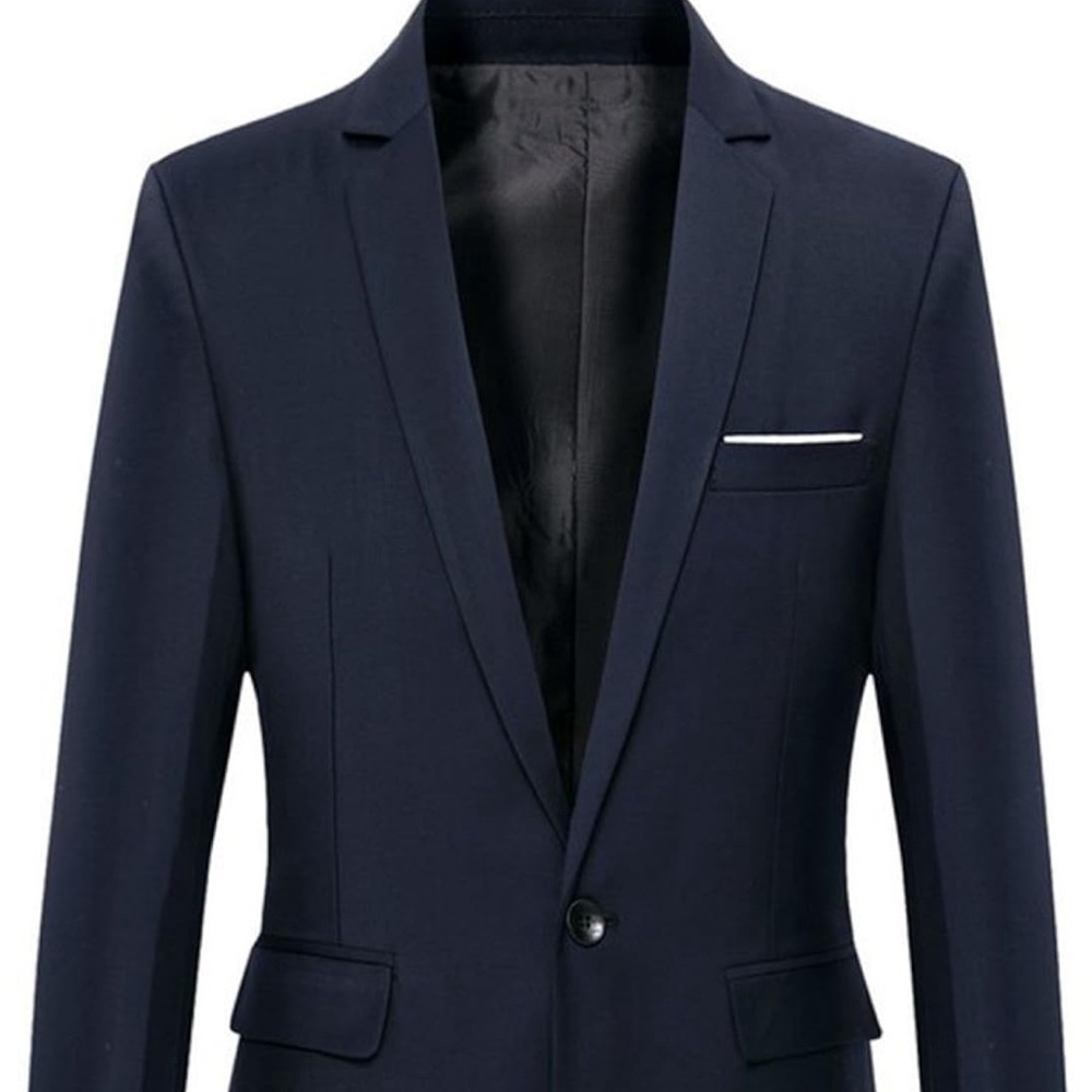 NWT Beninos Mens Slim Fit Casual One Button Blazer Jacket